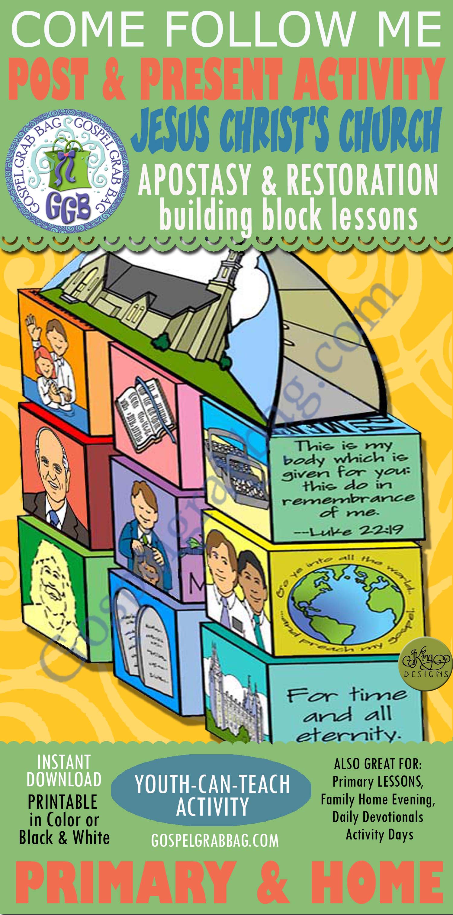 CHURCH Apostasy and Restoration (Church Building Blocks object lesson) Apostasy and Restoration (Church Building Blocks Object Lesson)
