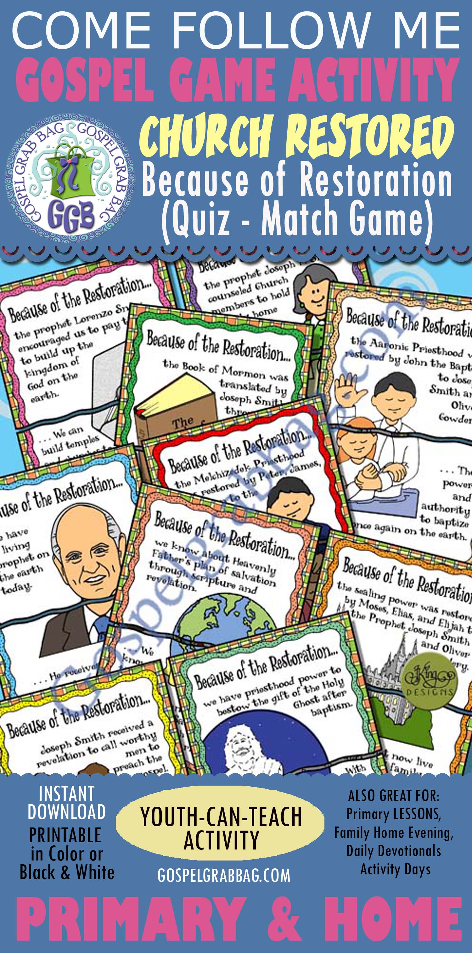 RESTORATION Activity: Because of the Restoration Quiz Match Game POST-AND-PRESENT Activity Because of the Restoration – Quiz / Match Game