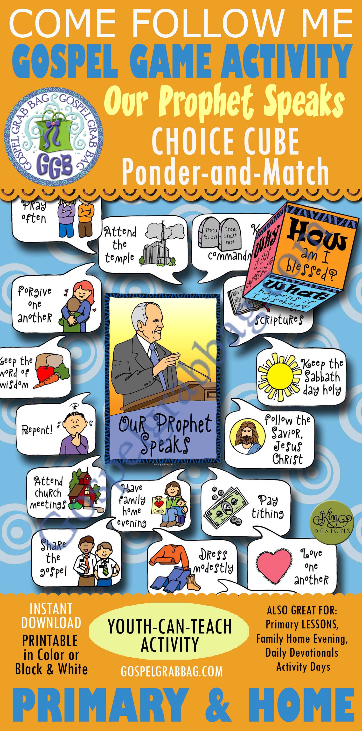 Our Prophet Speaks (Choice Cube Ponder & Match Game)