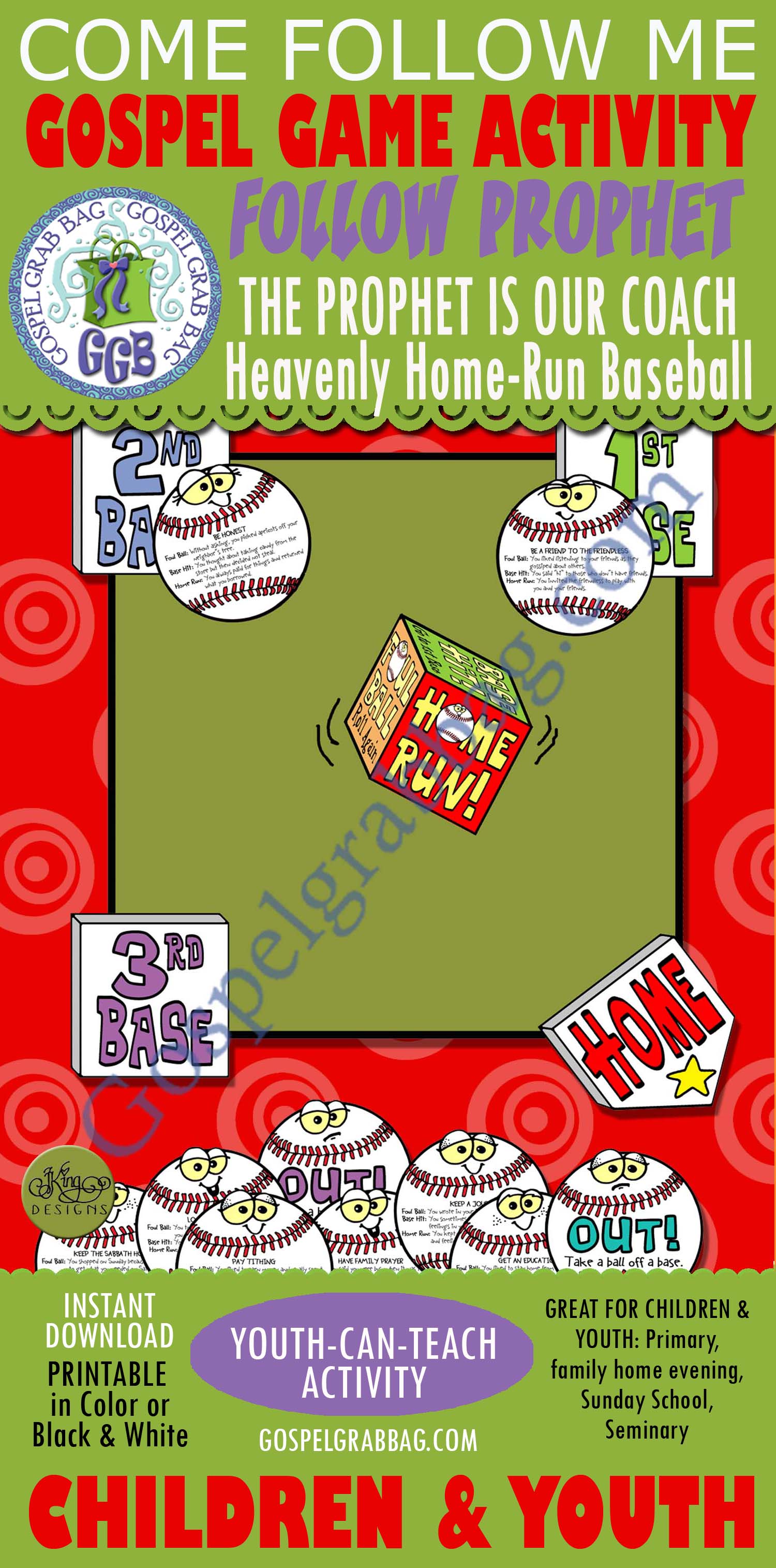 ACTIVITY: The Prophet Is Our Coach (Heavenly Home-Run Baseball)
