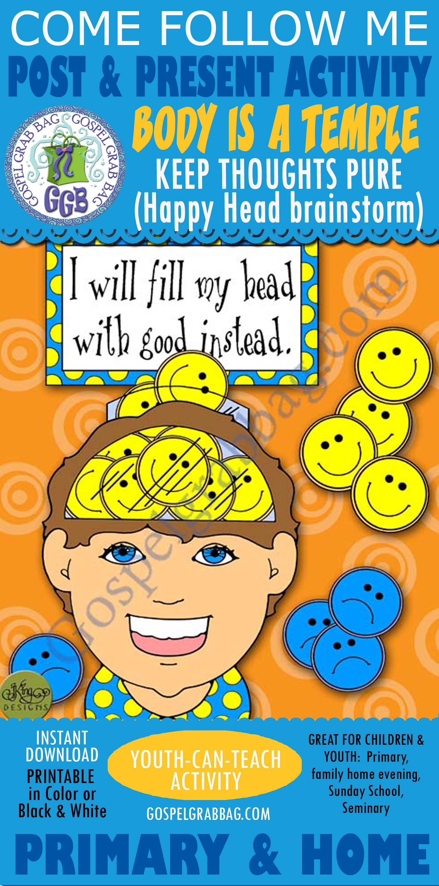 My Body Is a Temple: Keep Thoughts Pure – Happy-Head = Happy Actions Brainstorm My Body Is a Temple: Keep Thoughts Pure – Happy-Head = Happy Actions Brainstorm