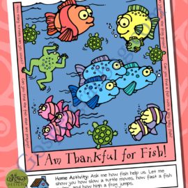 I Am Thankful for Fish! (poster or coloring page)