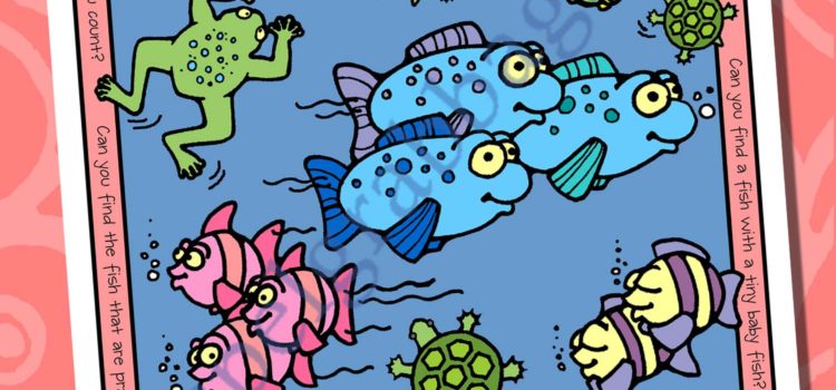 I Am Thankful for Fish! (poster or coloring page)