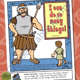 I CAN DO MANY THINGS! David and Goliath (poster or coloring page)
