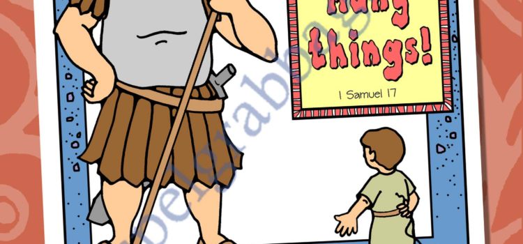 I CAN DO MANY THINGS! David and Goliath (poster or coloring page)