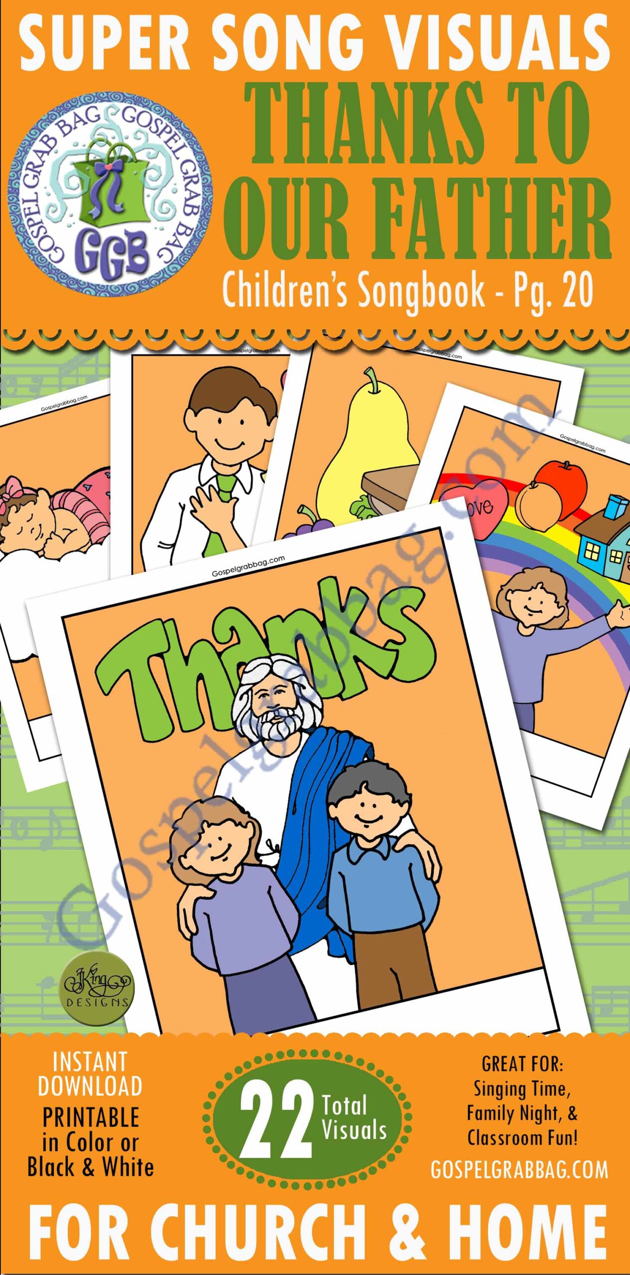 SONG VISUALS "Thanks to Our Father," (Children's Songboook, 20)