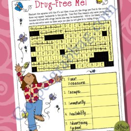 LESSON LIFESAVER Activity Drug-Free Me! word find puzzle