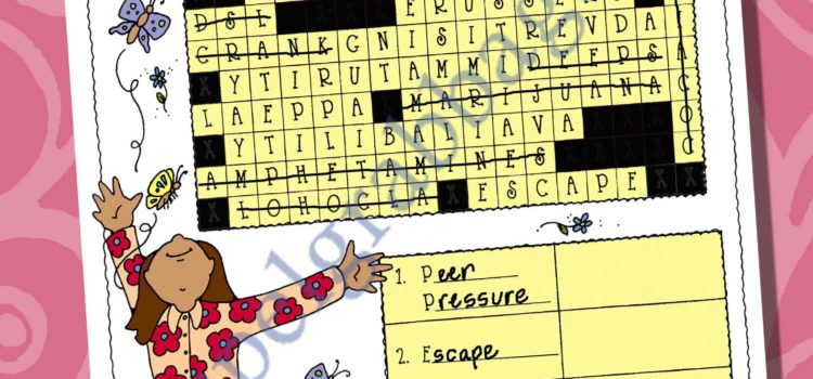 LESSON LIFESAVER Activity Drug-Free Me! word find puzzle