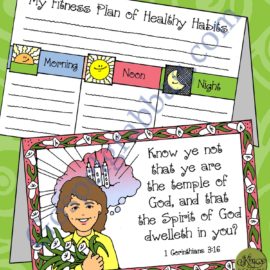 LESSON LIFESAVERS Activity My Body is a Temple – Fitness Plan tent-card