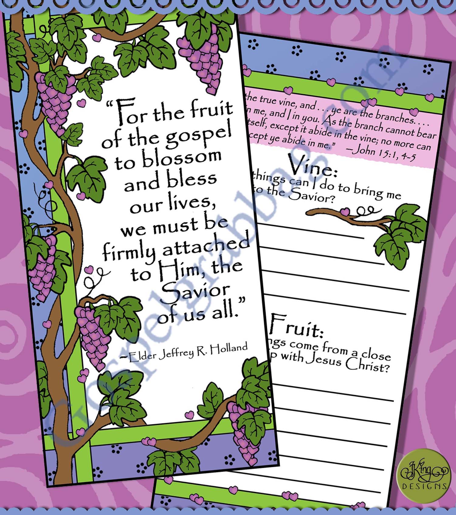 Fruit of the Gospel blessing bookmark