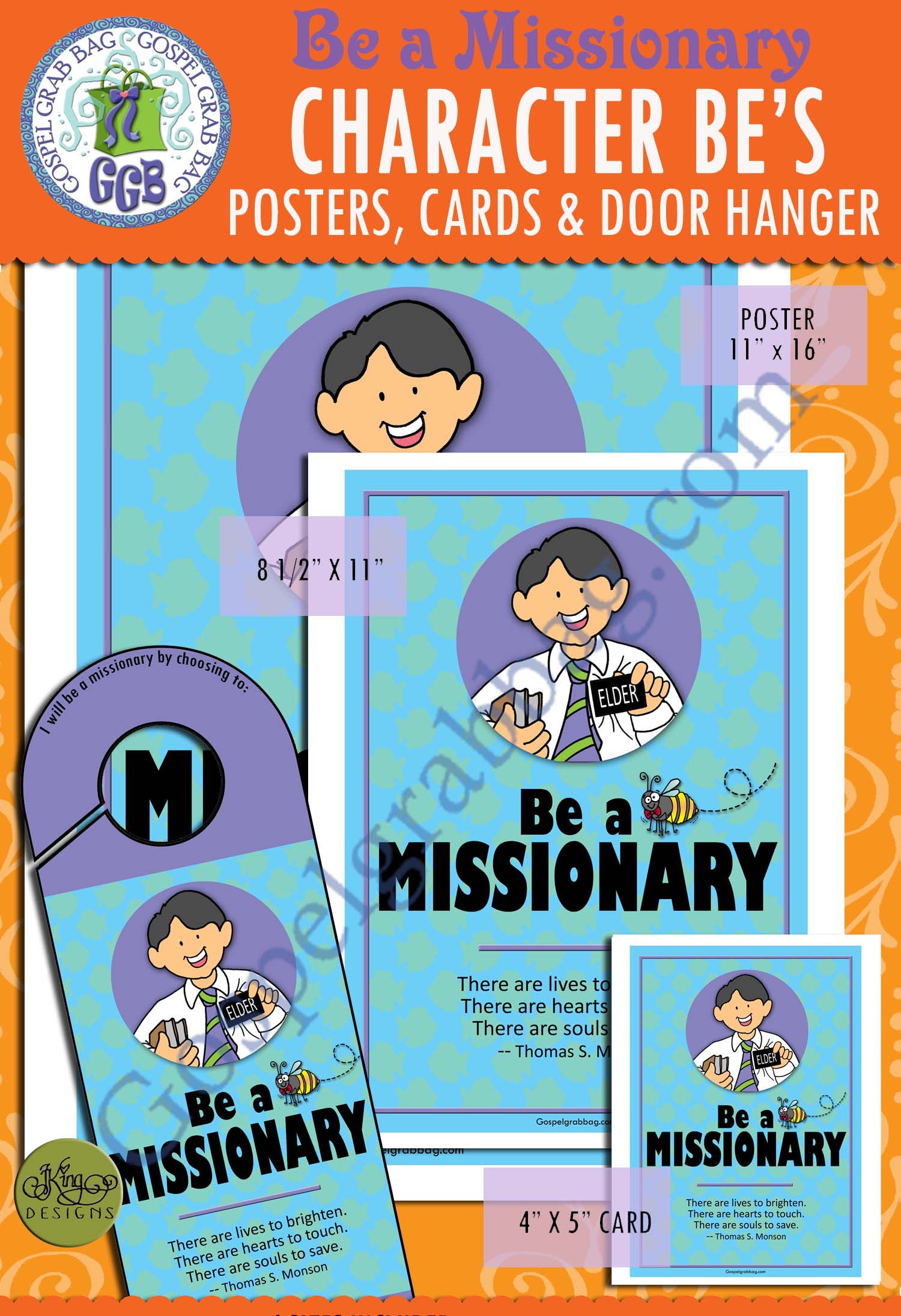 Be a Missionary - Character Be poster/card 