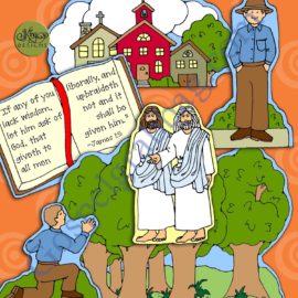 $3.00 small Visuals for Come Follow Me, Primary, family home evening, missionary service, stand-up story