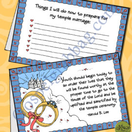 LESSON LIFESAVER Activity Temple Marriage Preparation tent-card