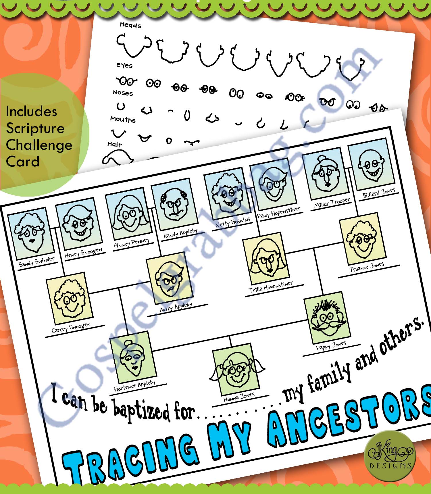 Tracing My Ancestors (pedigree chart) baptism for the dead