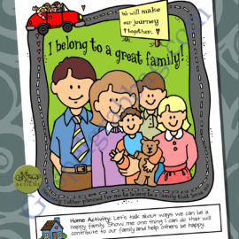 I belong to a great family! poster or coloring page
