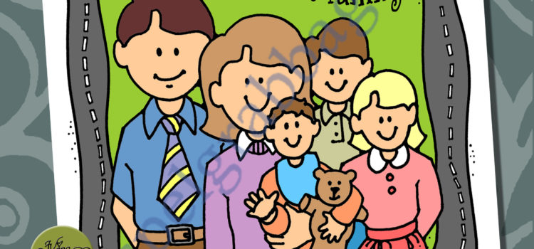 I belong to a great family! poster or coloring page