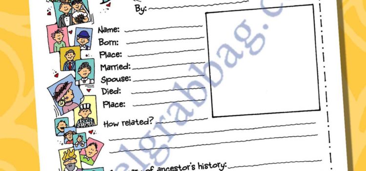 LESSON LIFESAVER Activity Portrait of My Ancestor