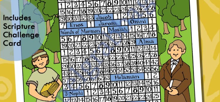 Book of Mormon CHALLENGE CHART to mark chapters read