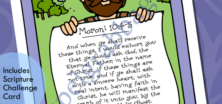 Book of Mormon Moroni 10:4-5 - Book of Mormon Promise scripture poster