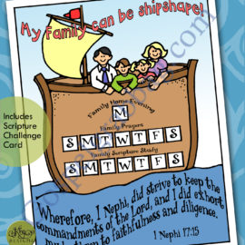 COMMANDMENTS - FAMILY - EXAMPLE Activity: "Ship"-shape Family Goal Chart