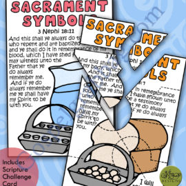 ATONEMENT, SACRAMENT Activity: “SACRAMENT SYMBOLS” puzzle (3 Nephi 18:11) – Come Follow Me – Primary and Home lessons, family home evening, Sunday School