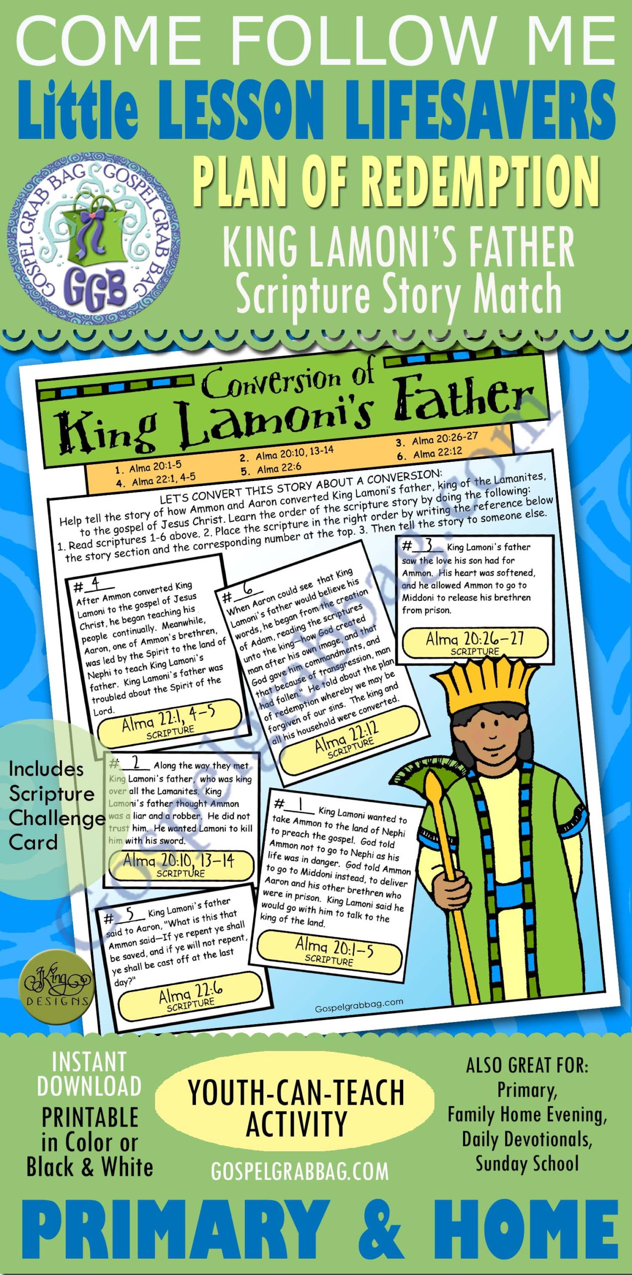 Plan of Redemption: King Lamoni’s Father scripture story match
