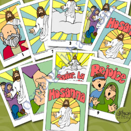 “Easter Hosanna” Mini Song Visual cards & Memory Game