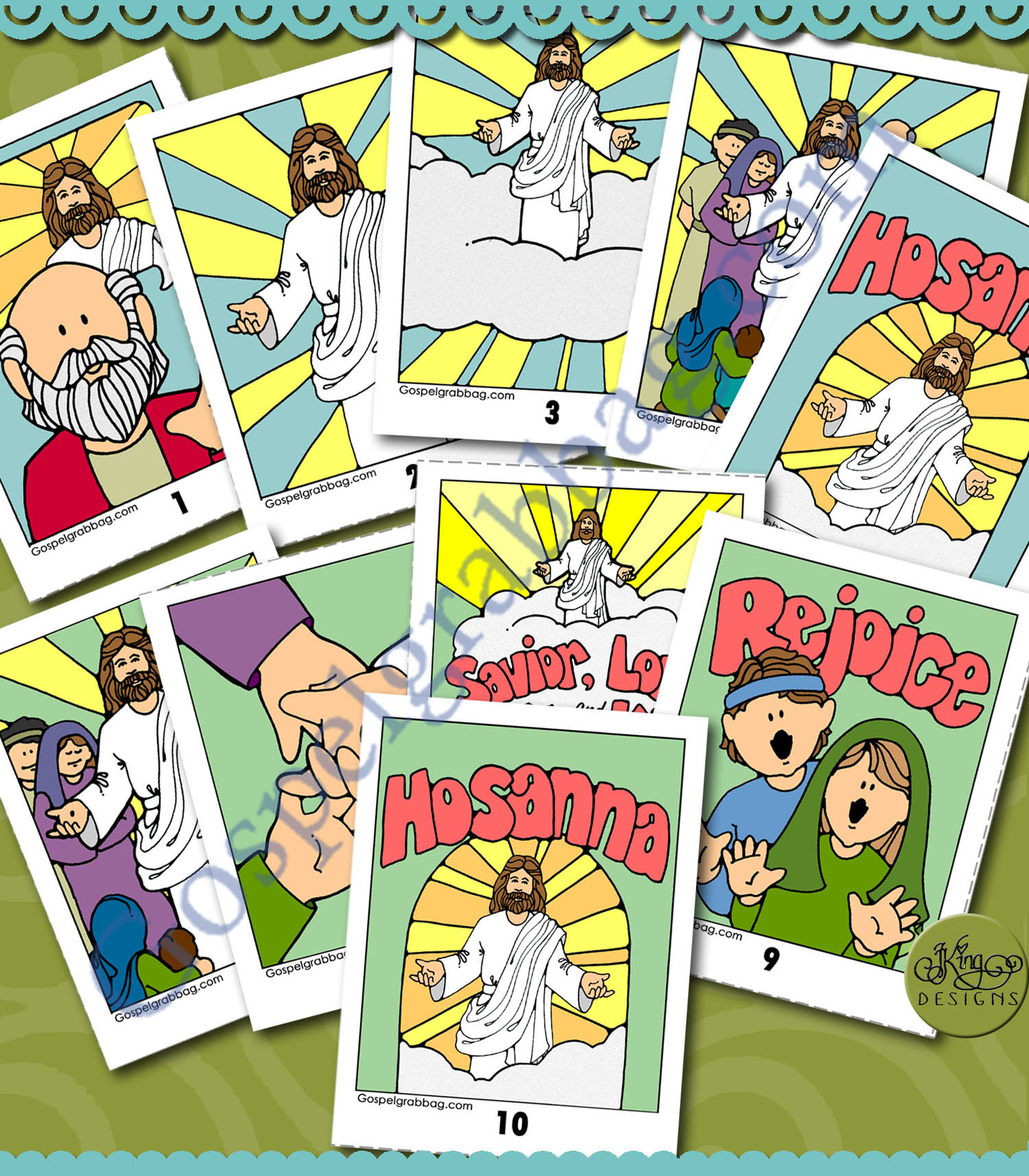“Easter Hosanna” Mini Song Visual cards & Memory Game