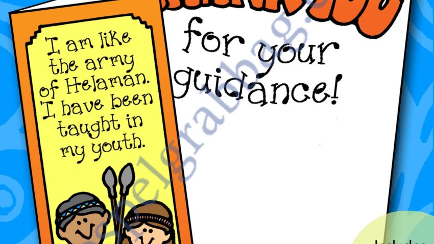 LESSON LIFESAVER Activity Honor My Parents – Thank-you Card