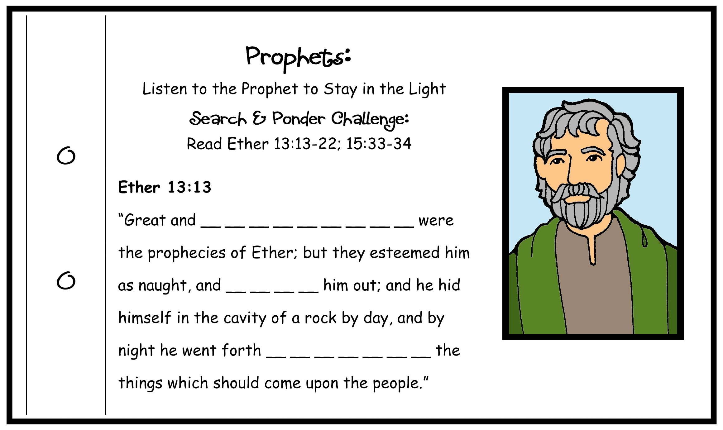 Scripture Challenge Card Ether 13:13