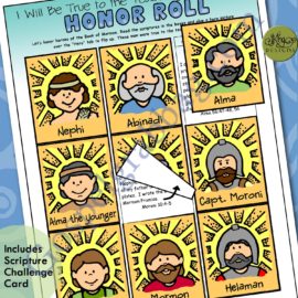 FOLLOW JESUS Lesson Lifesaver Activity: Book of Mormon Honor Roll Merit Match (Book of Mormon Heroes – True to the Teachings of Jesus) – Come Follow Me, Primary, family home evening
