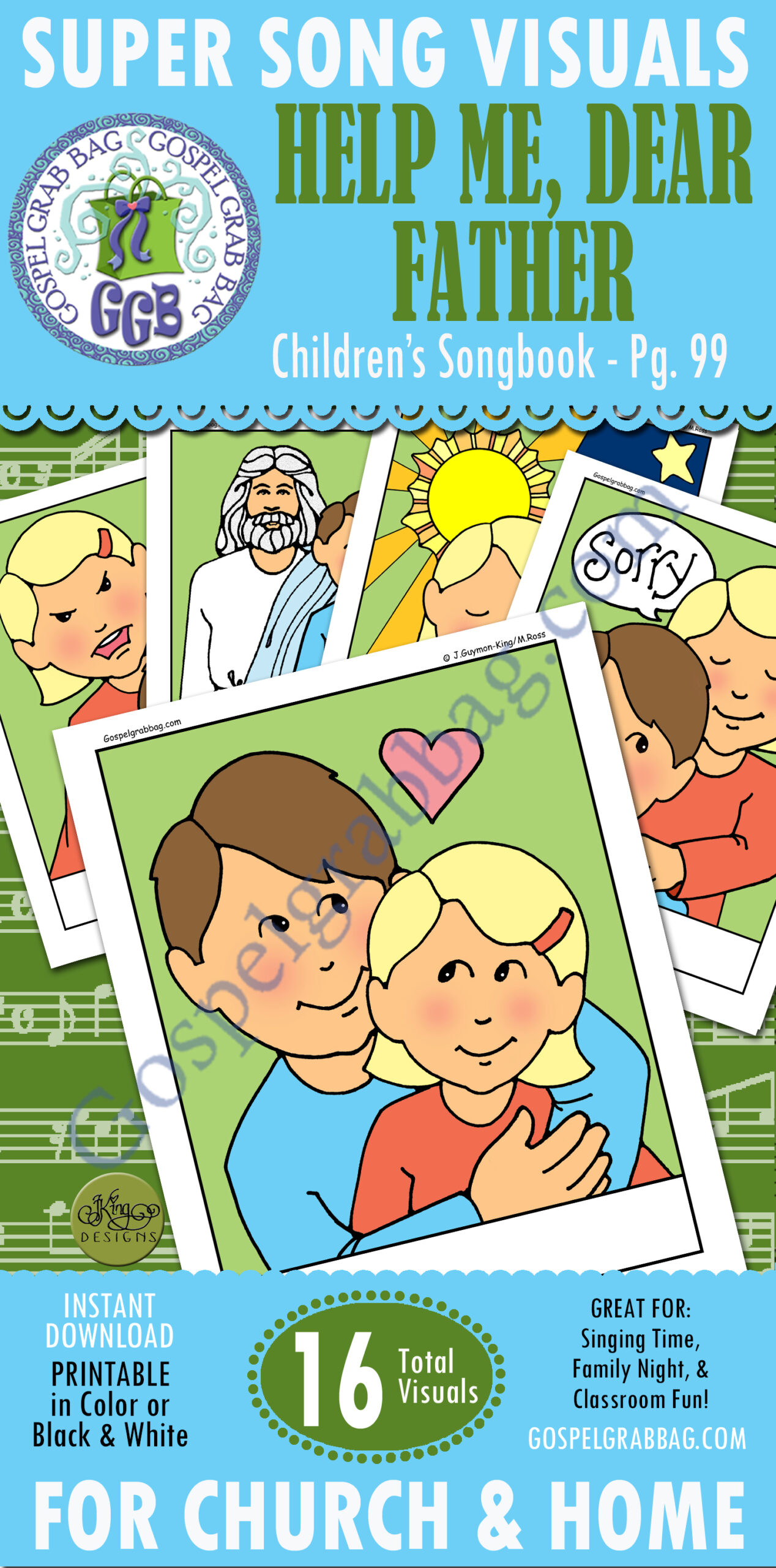 Song Visuals "Help Me, Dear Father" for singing practice or family home evening
