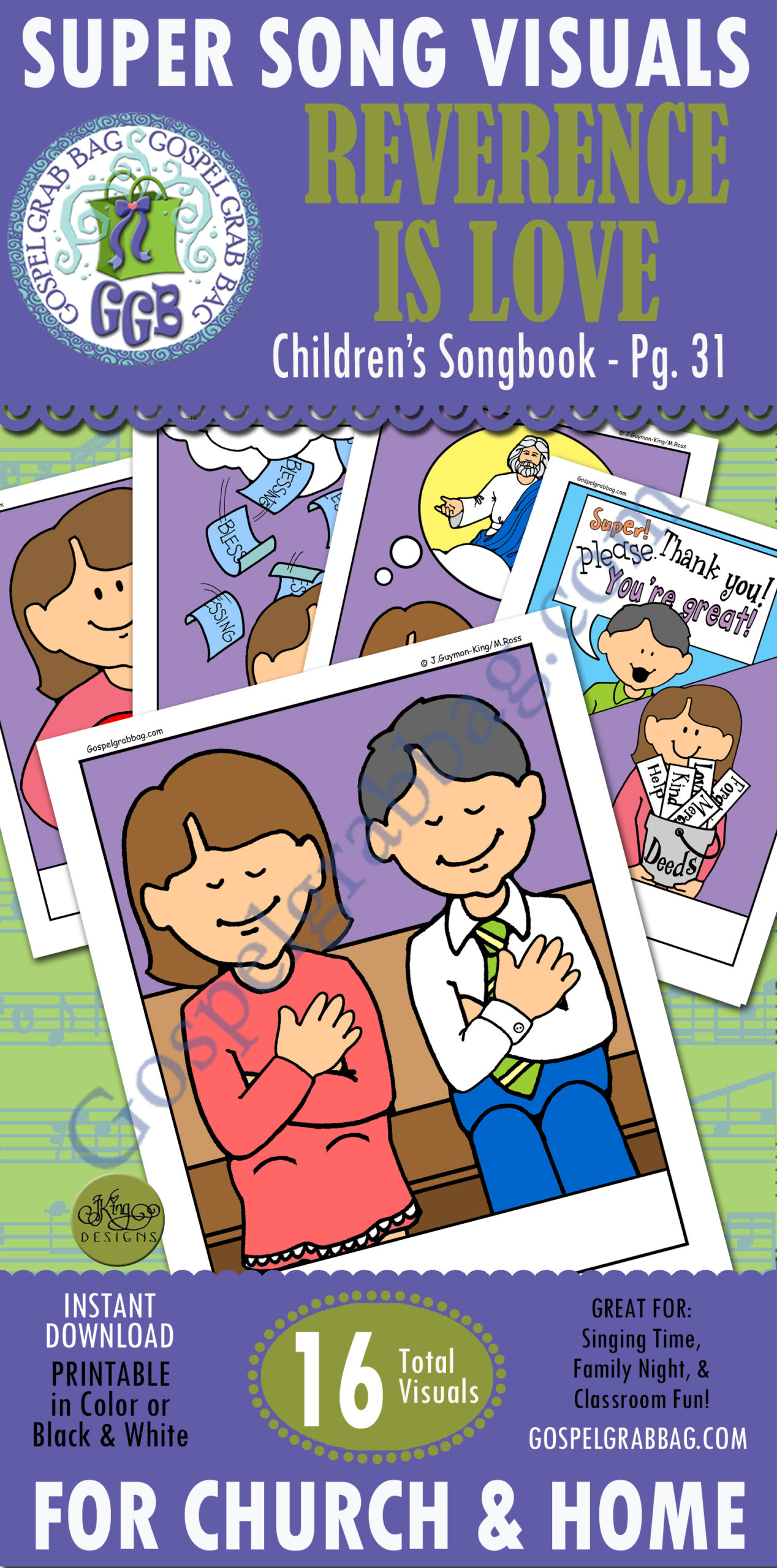 Song Visuals "Reverence Is Love" for singing practice or family home evening