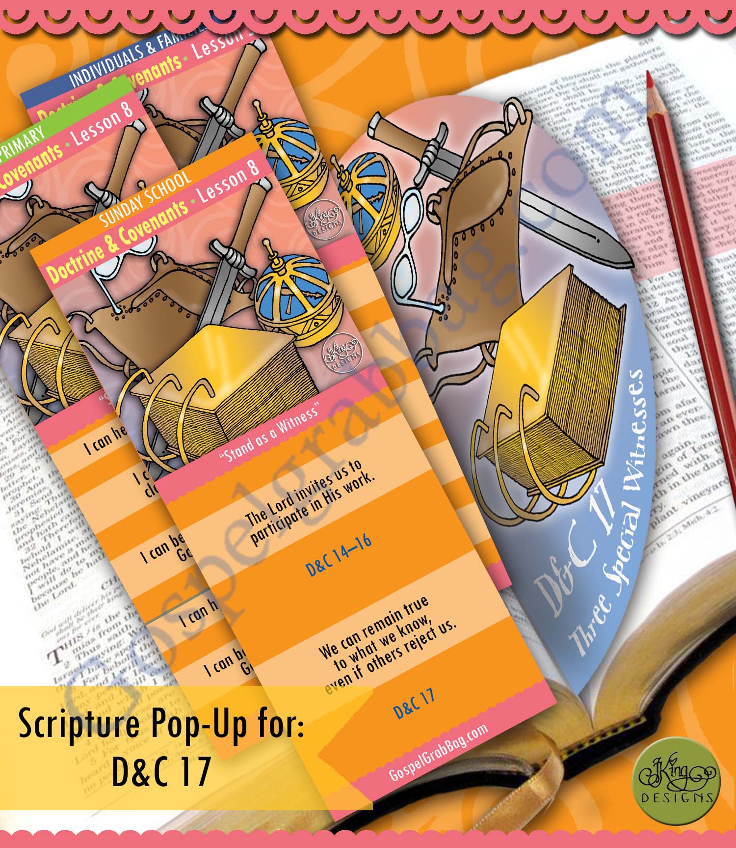 D&C 17 Scripture Reading Bookmarks and Pop-up - Three Special Witnesses