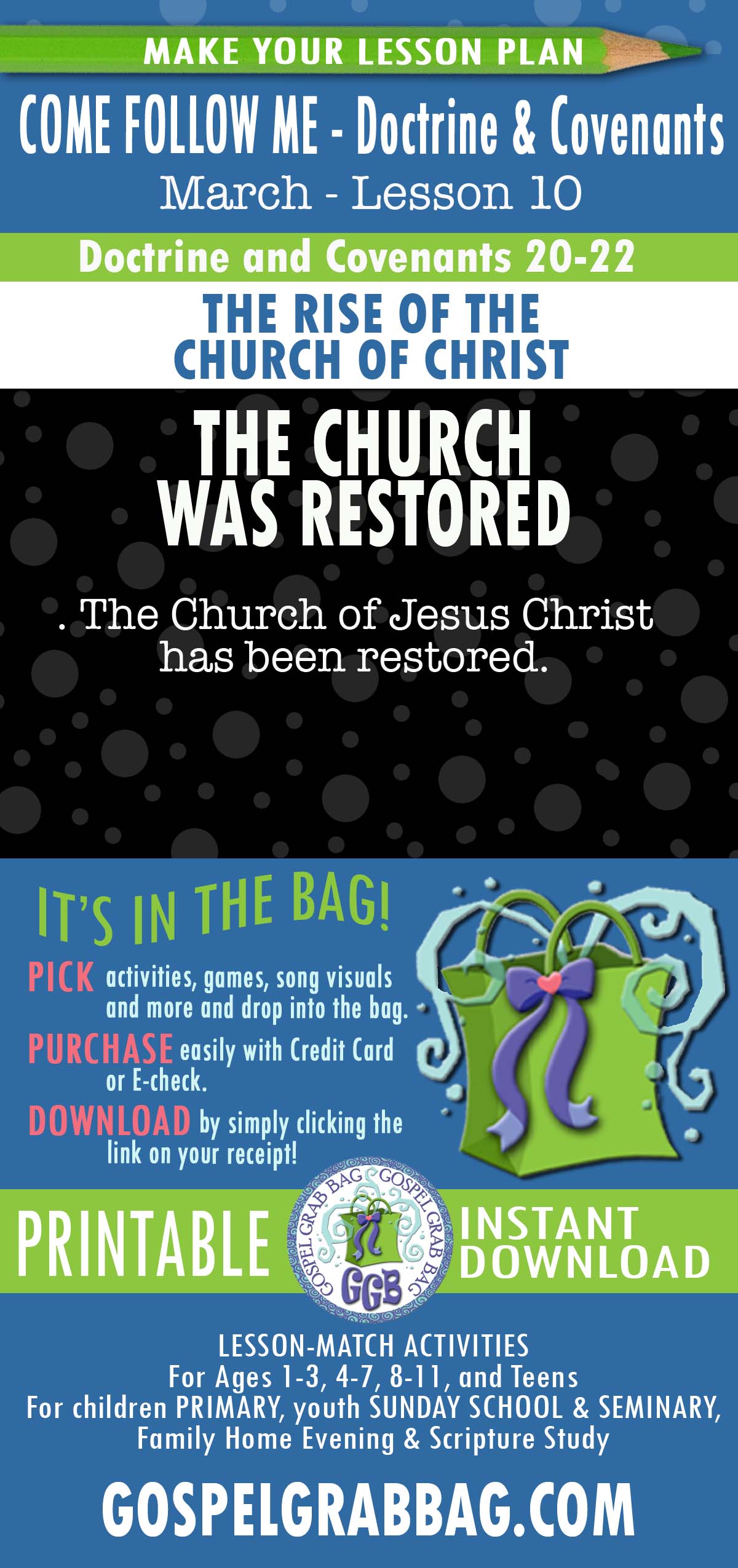 Lesson Activities and Song Visuals For "The Church of Jesus Christ has been restored." 