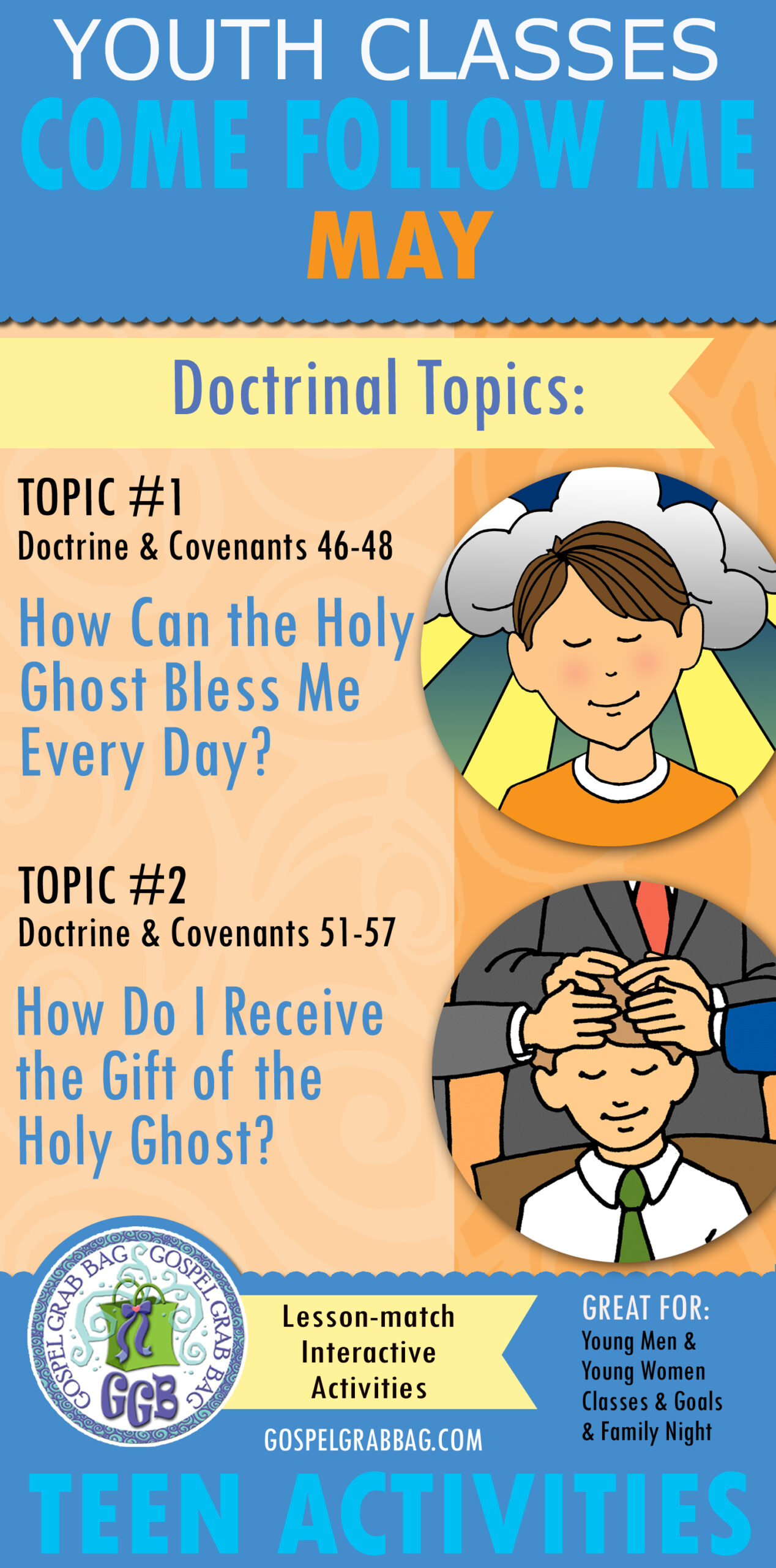 MAY D&C Come Follow Me Lesson Activities - Holy Ghost Bless Me - Gift of Holy Ghost