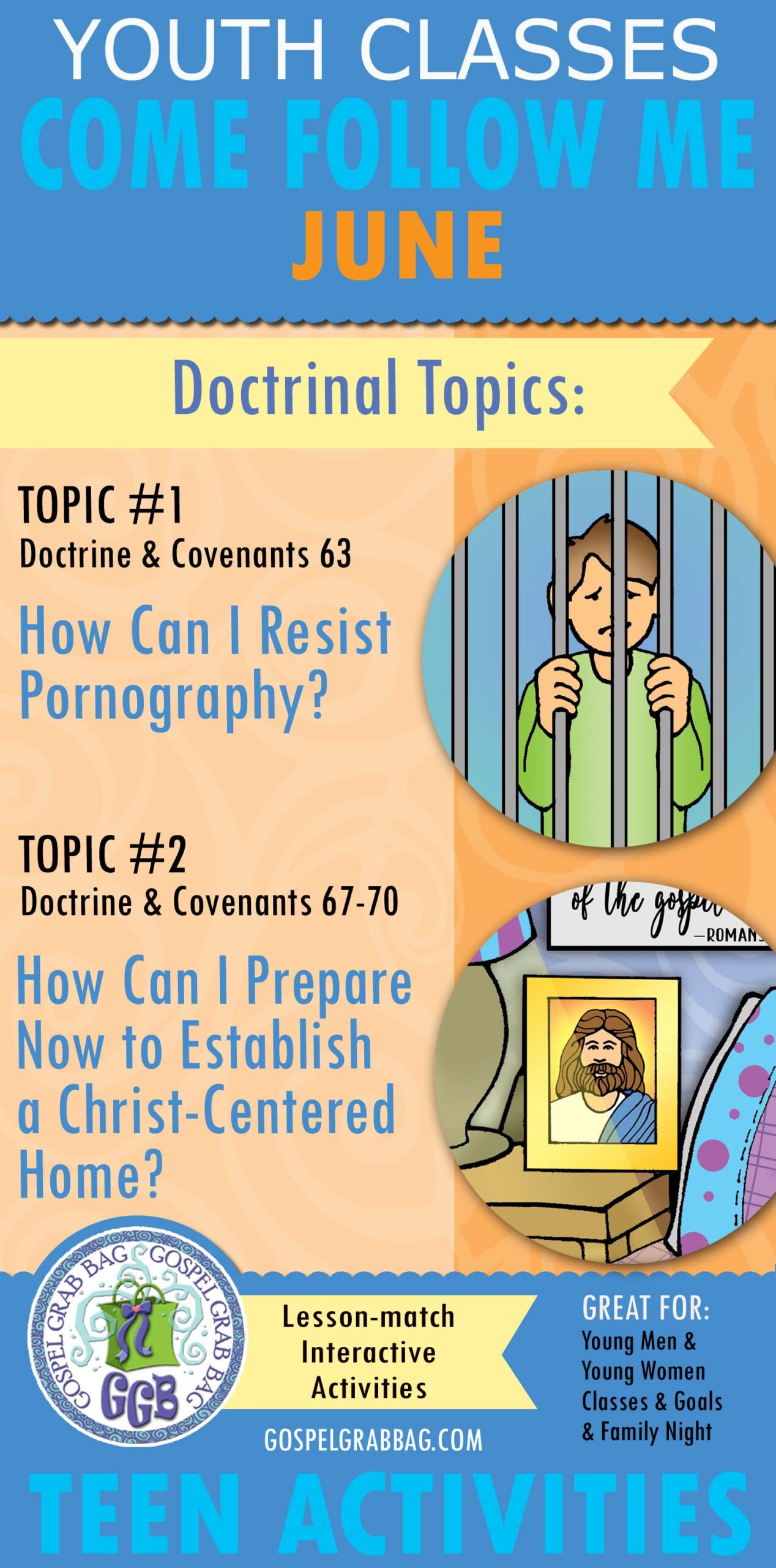 JUNE D&C Come Follow Me Lesson Activities - Resist Pornography - Christ-Centered Home