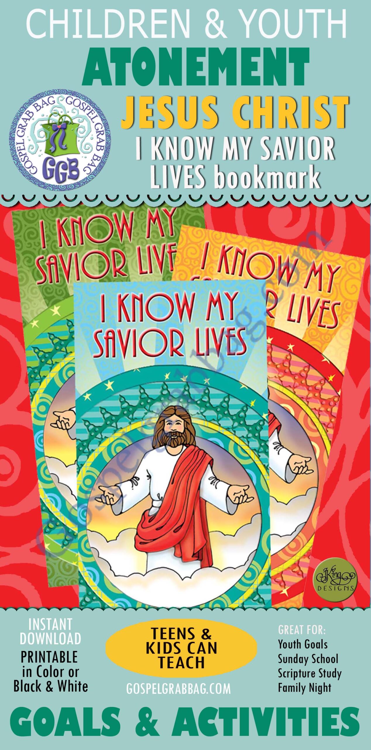 JESUS CHRIST bookmark I Know My Savior Lives