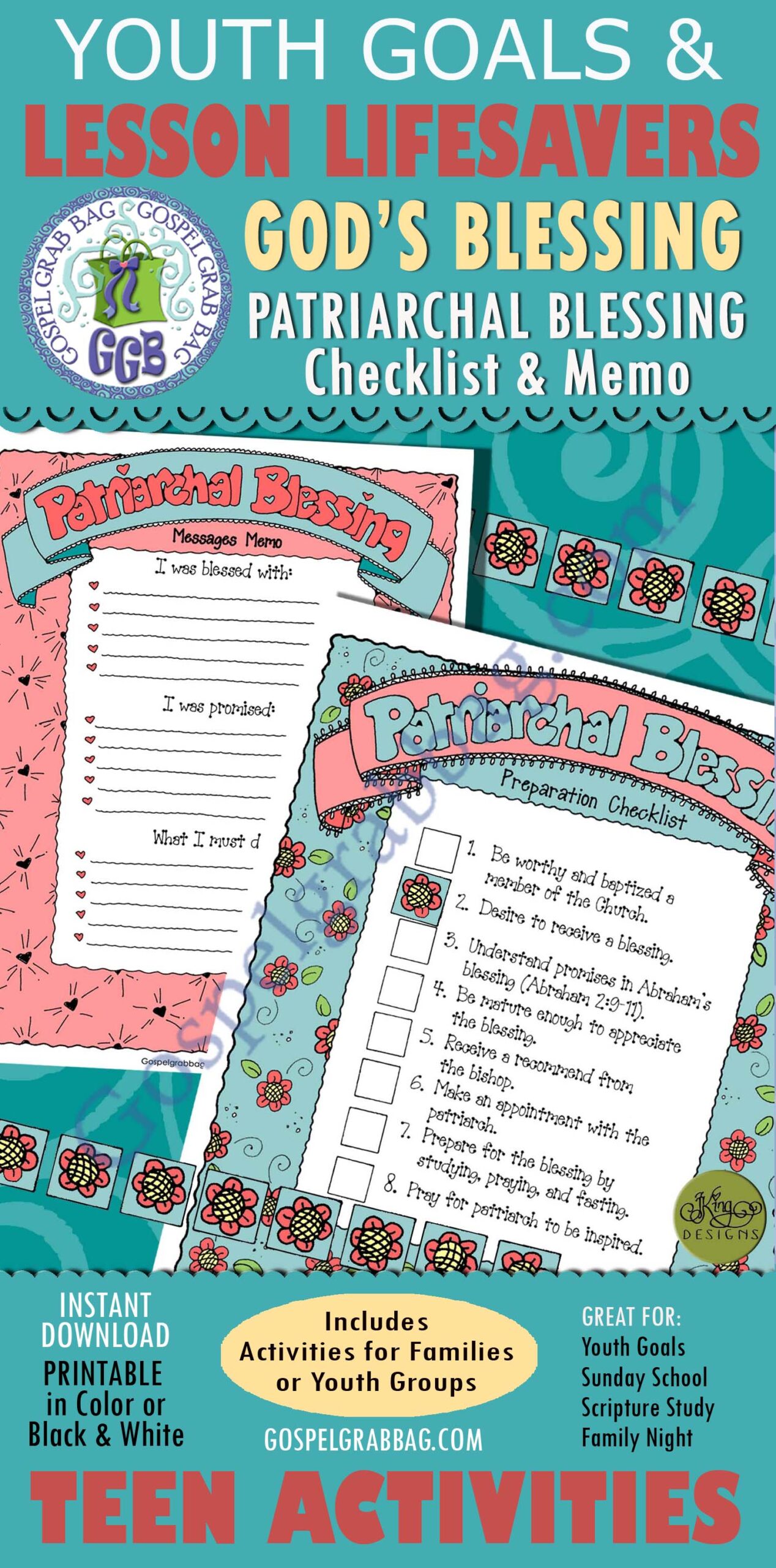 Patriarchal Blessing preparation checklist and message memo