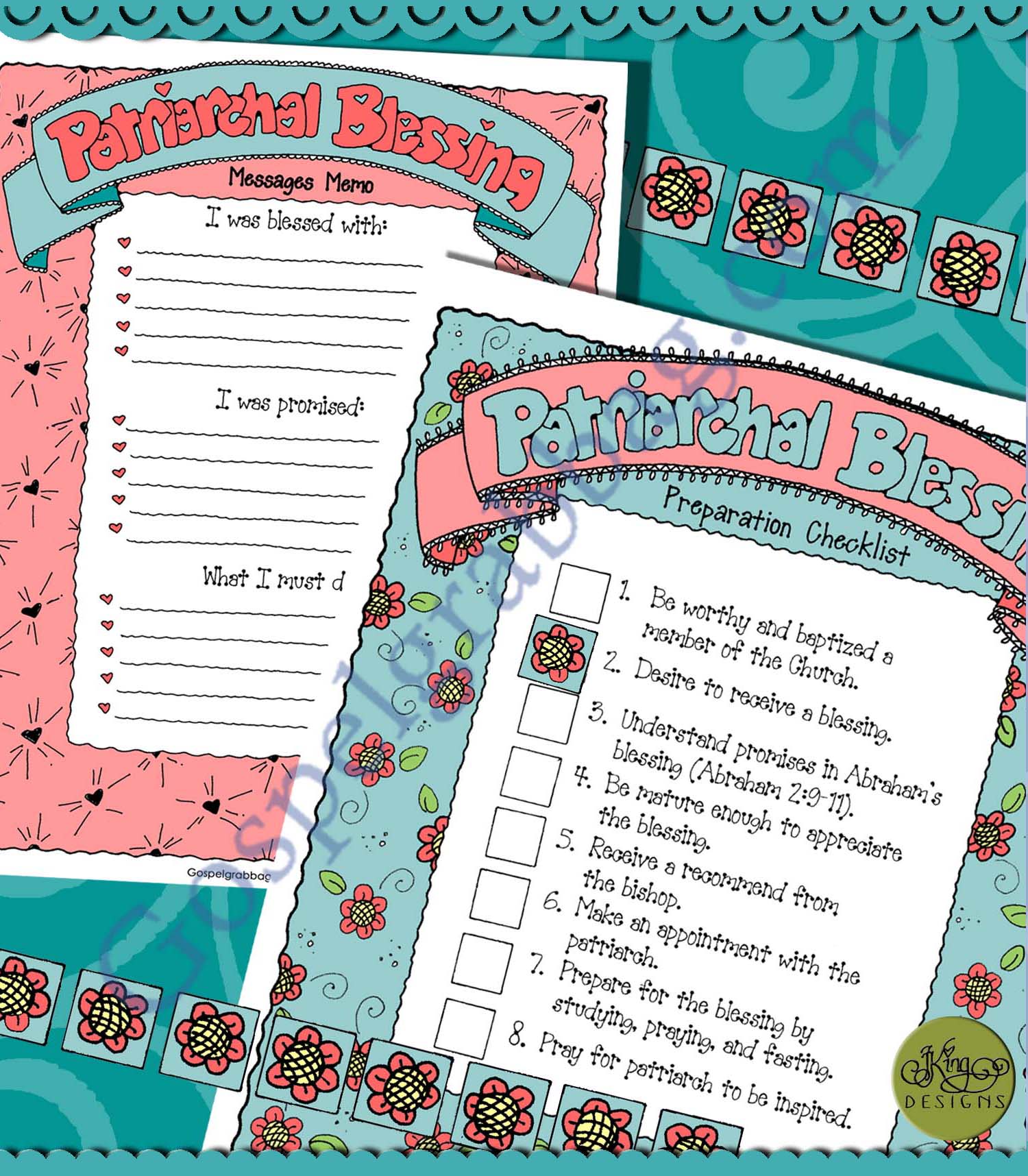 Patriarchal Blessing preparation checklist and message memo