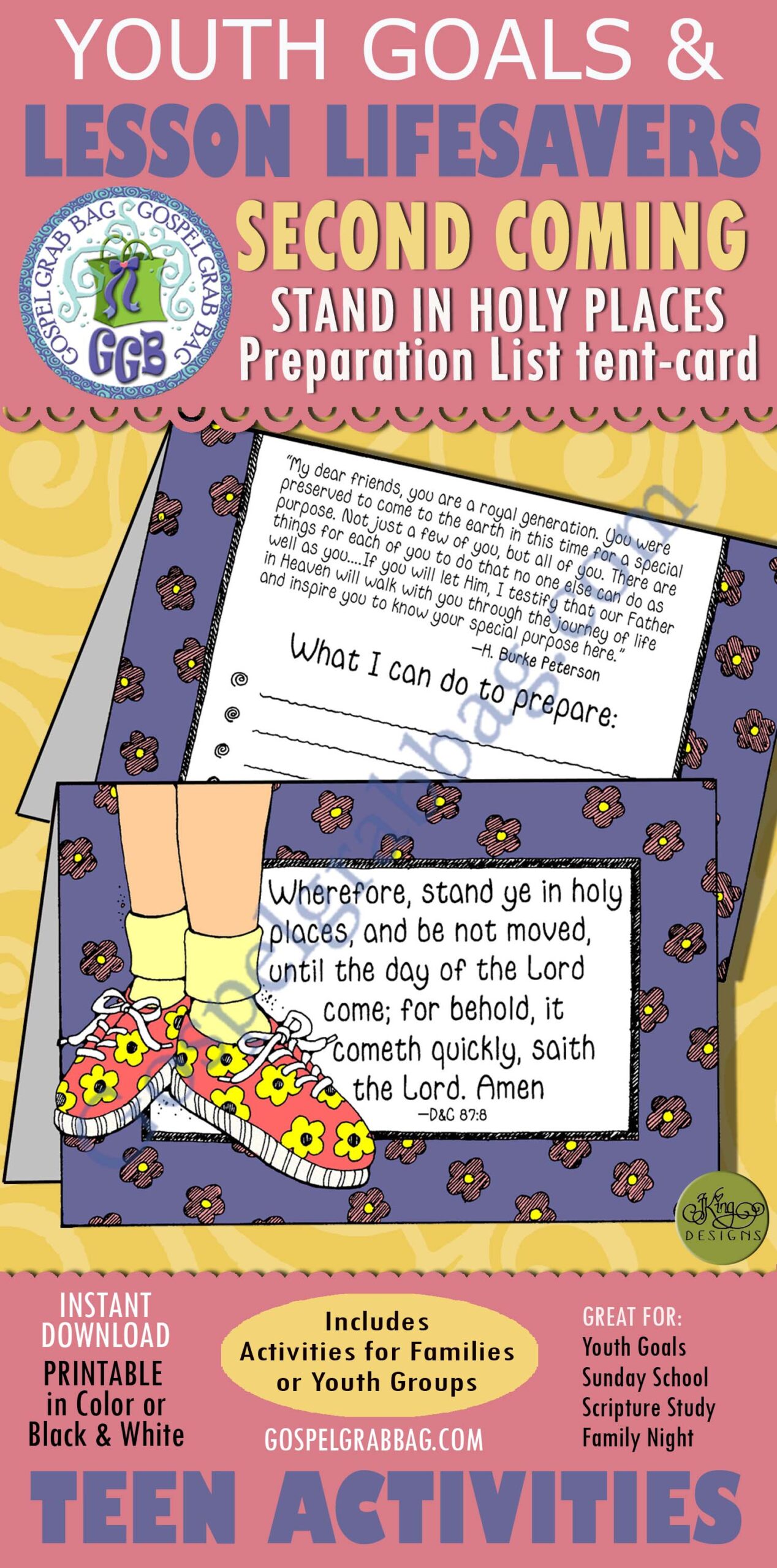 Second Coming Preparation tent card