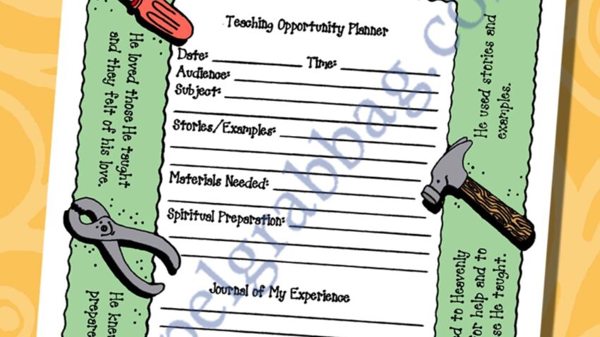 TEACH LIKE JESUS teaching talents planner