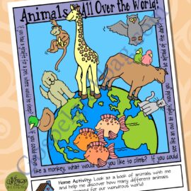 ANIMALS "I Am Thankful for Animals" poster or coloring page