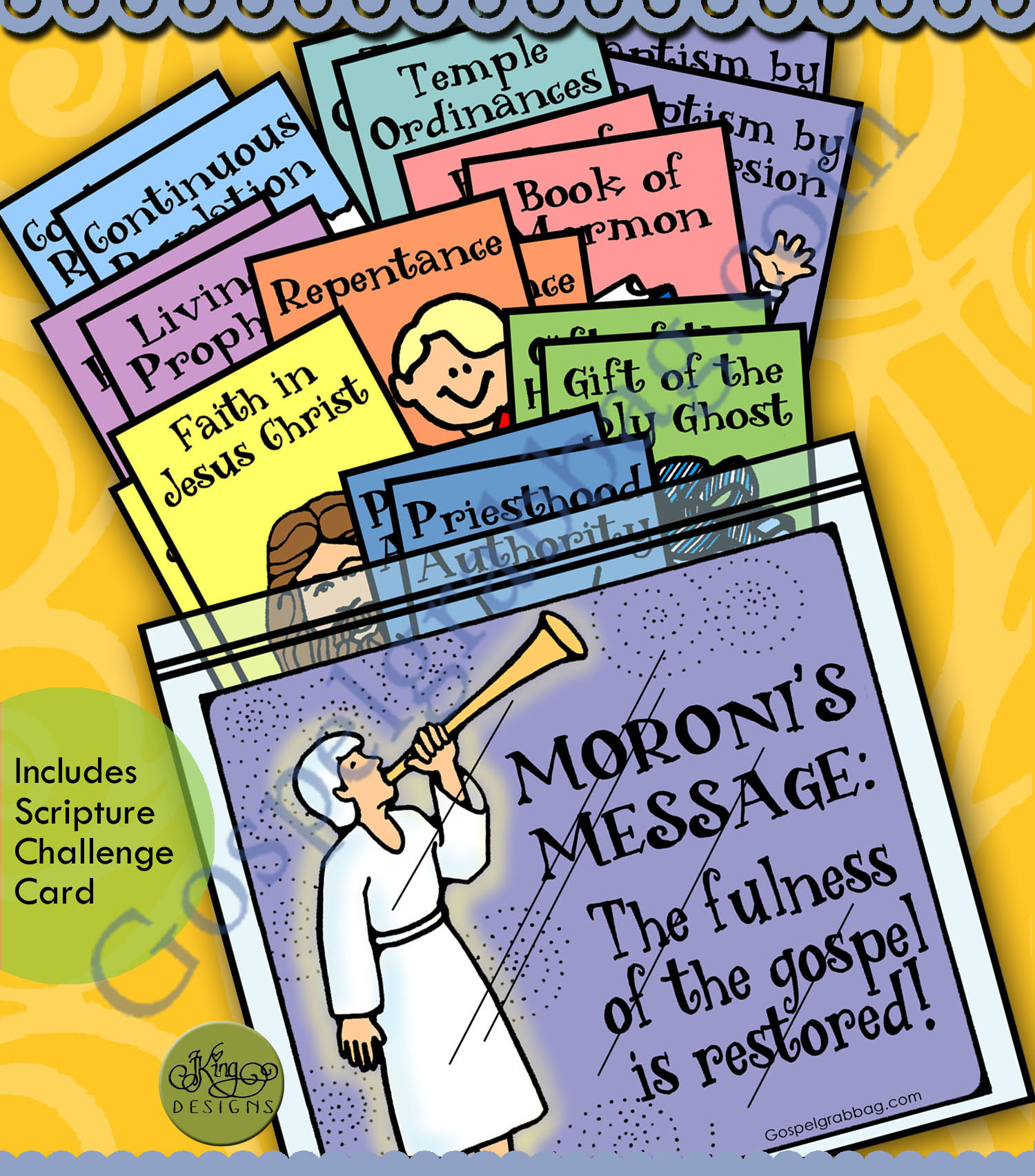Moroni's Message: The fulness of the gospel is restored! Angel Moroni's Match Game