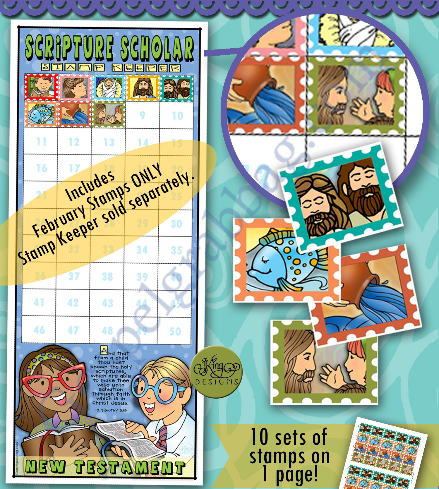 Scripture Scholar New Testament February STAMPS 