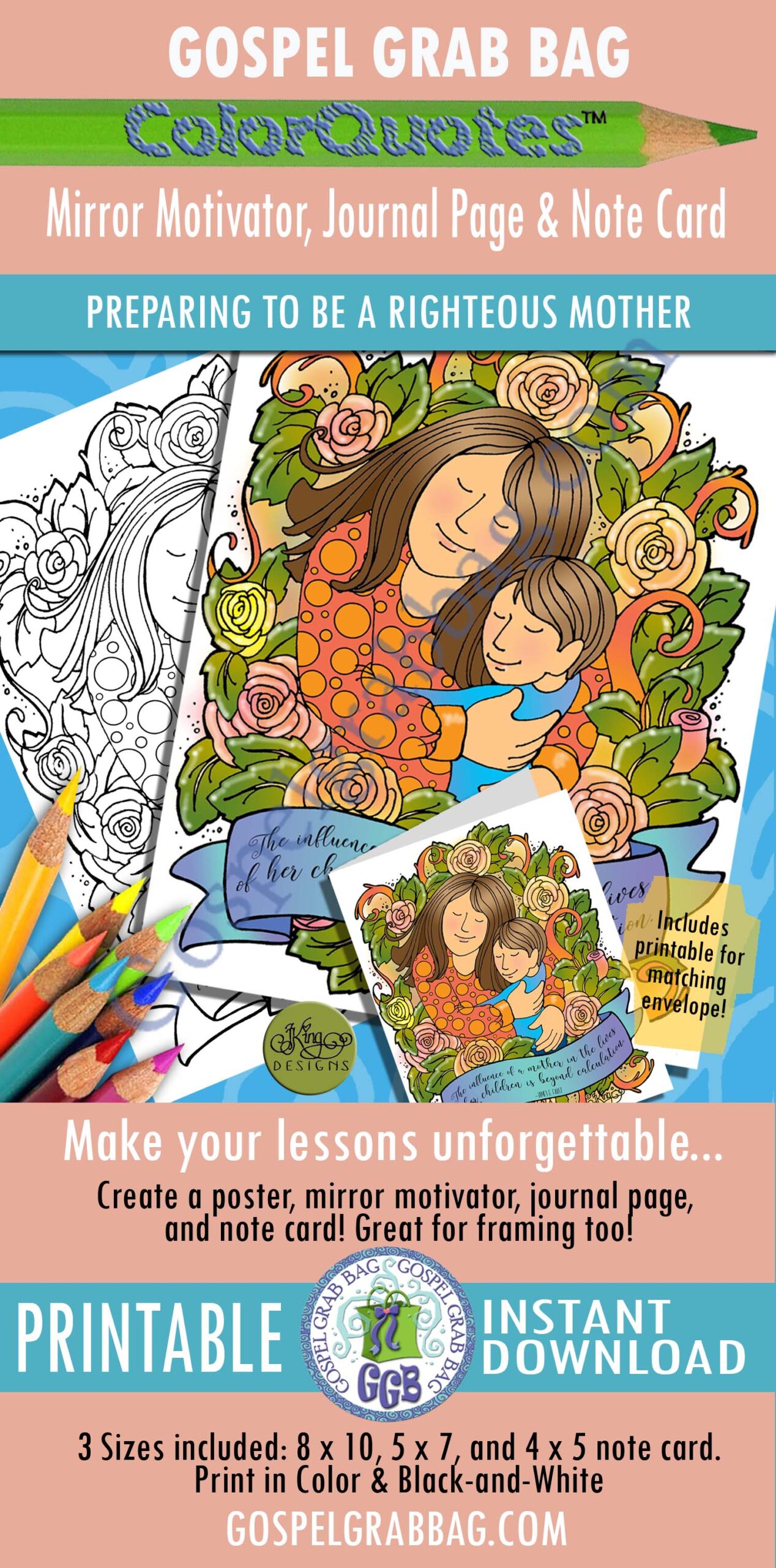 Preparing to be a righteous mother. ColorQuote by James E. Faust - "Mother's Influence ..."