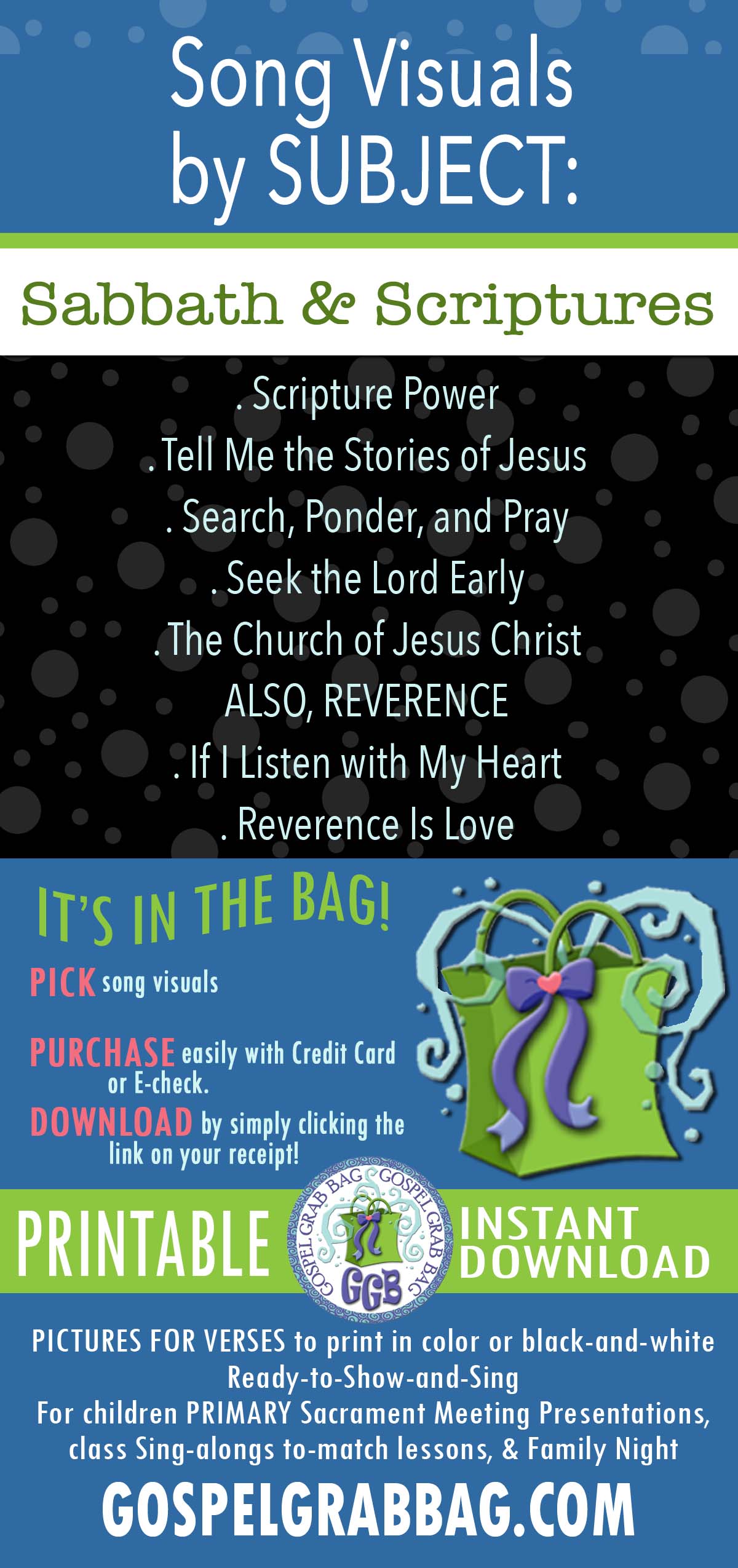 SABBATH, SCRIPTURES, REVERENCE Song Visuals - GospelGrabBag