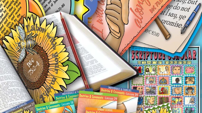 COME FOLLOW ME D&C SCRIPTURE SCHOLARS July weeks 1-4 scripture reading bookmarks and pop-ups