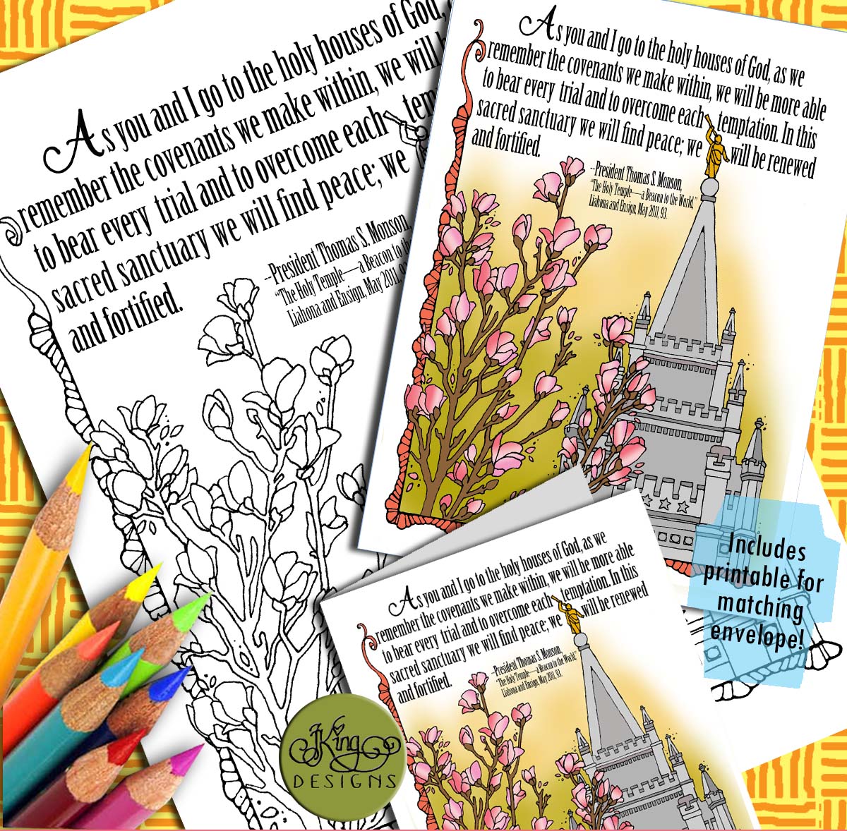 ColorQuote - July #5 lesson “As you and I go to the holy houses of God ...