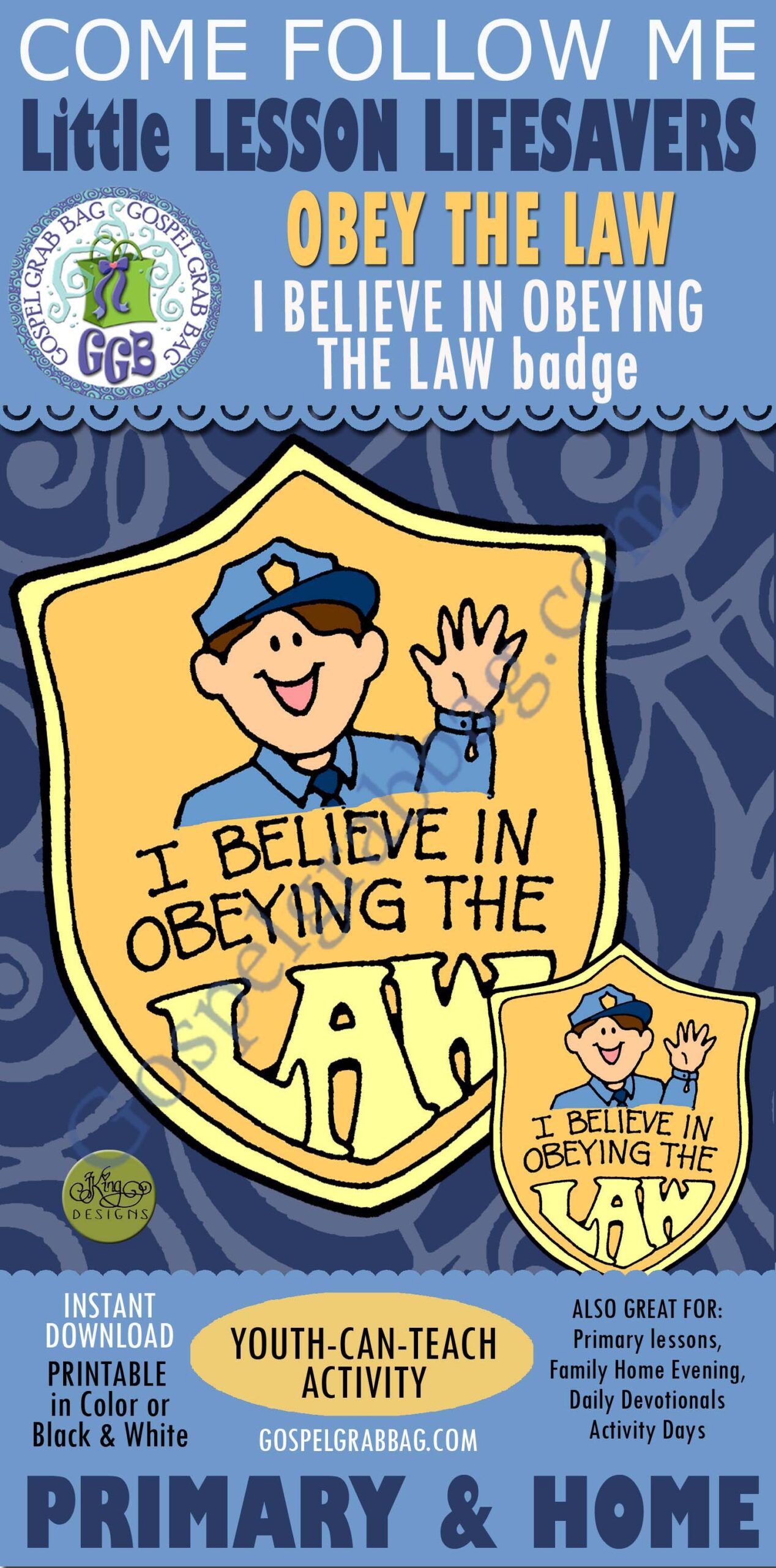 BADGE I Believe in Obeying the Law